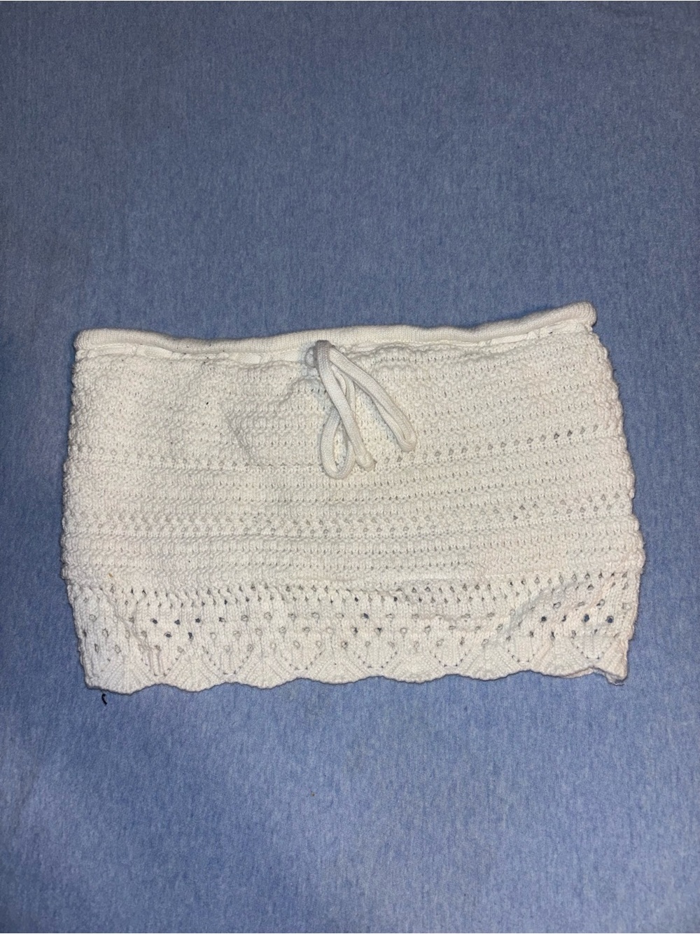 Hollister White Crochet Bandeau Top